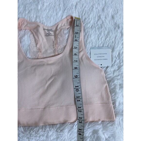 Tranquil & True Bra Bralette Size 1X Pink Natural Stretch Youth Teens Lace - Picture 5 of 11